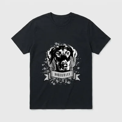Dobermann Pinscher Dobermann T-Shirt – Klassisches T-Shirt in Schwarz