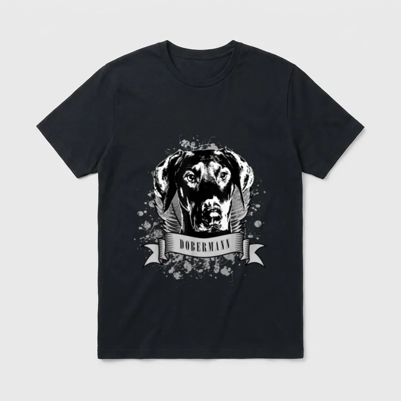 Dobermann Pinscher Dobermann T-Shirt – Klassisches T-Shirt in Schwarz