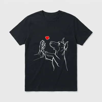Dobermann Liebe Hunde Mama T-Shirt – Klassisches T-Shirt in Schwarz