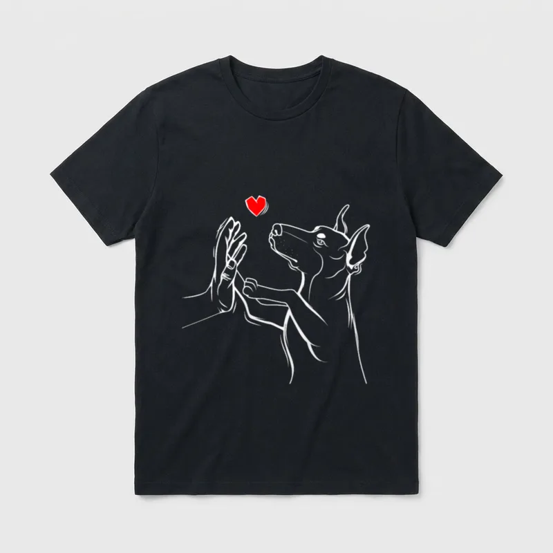 Dobermann Liebe Hunde Mama T-Shirt – Klassisches T-Shirt in Schwarz