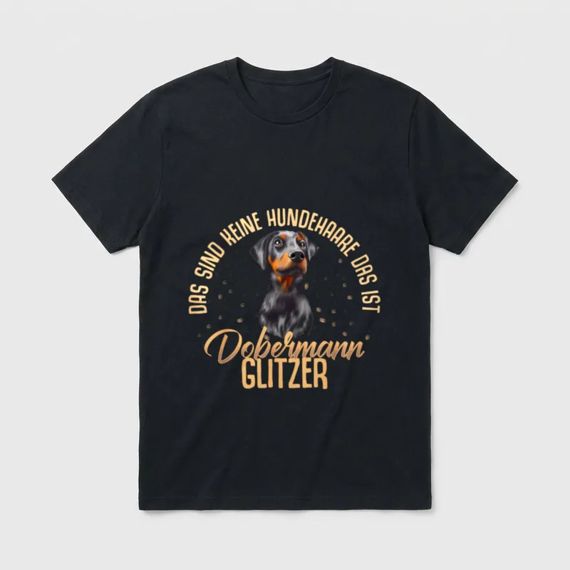 Dobermann Hund Pinscher Hunderasse T-Shirt – Klassisches T-Shirt in Schwarz