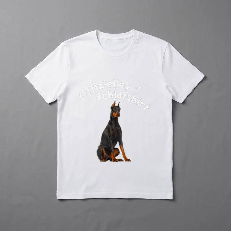 Dobermann Dobermann Dobermann T-Shirt 0034 – Klassisches T-Shirt in Schwarz