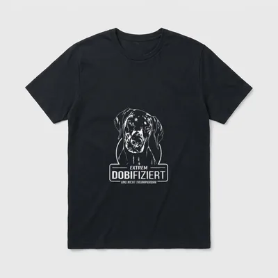 Lustiger Dobermann Dobifiziert IGP T-Shirt – Klassisches T-Shirt in Schwarz