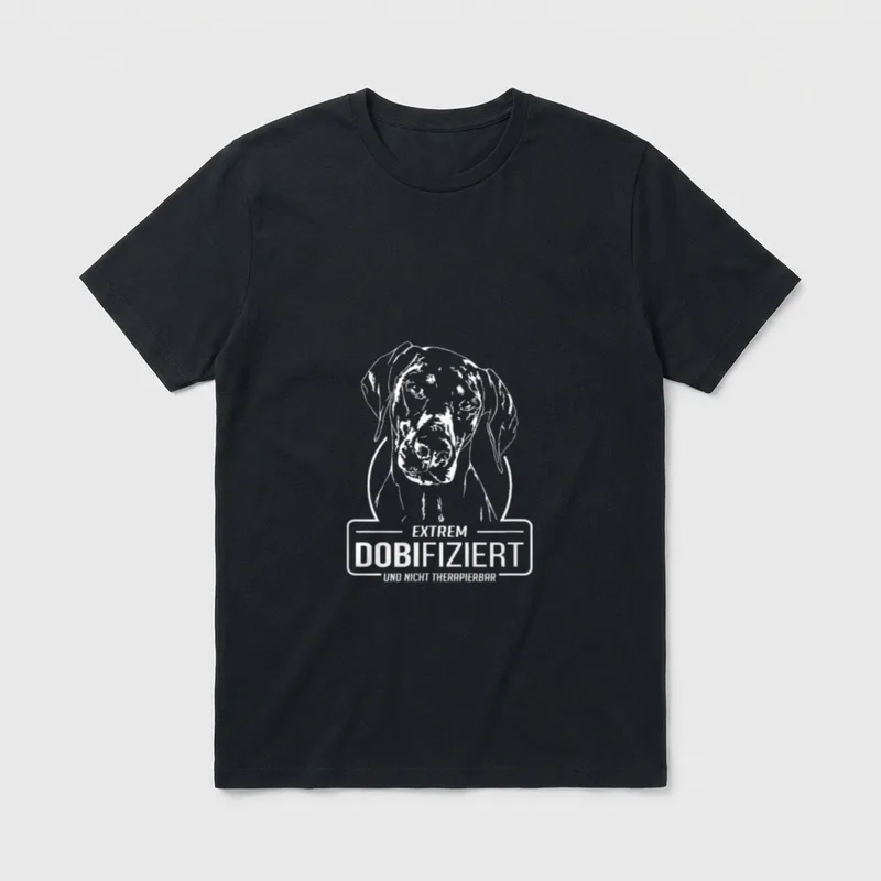 Lustiger Dobermann Dobifiziert IGP T-Shirt – Klassisches T-Shirt in Schwarz