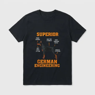 Dobermann Pinscher Superior German T-Shirt – Klassisches T-Shirt in Schwarz