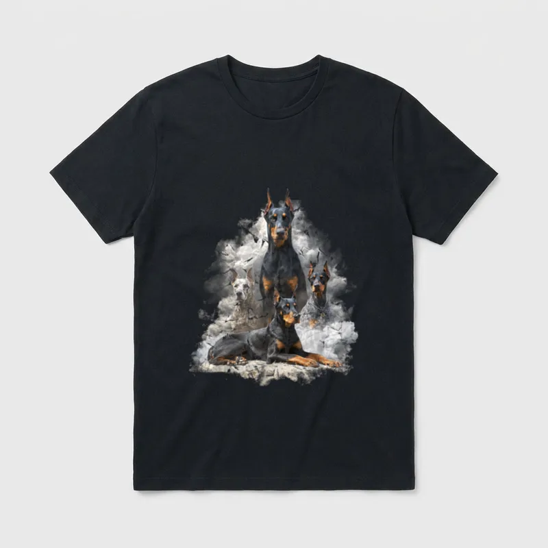 Niedliche Dobermann-Kunst für Männer T-Shirt – Klassisches T-Shirt in Schwarz