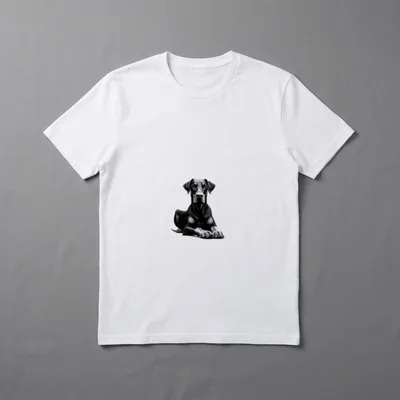 Cooler Dobermann mit Schlappohren T-Shirt – Klassisches T-Shirt in Schwarz