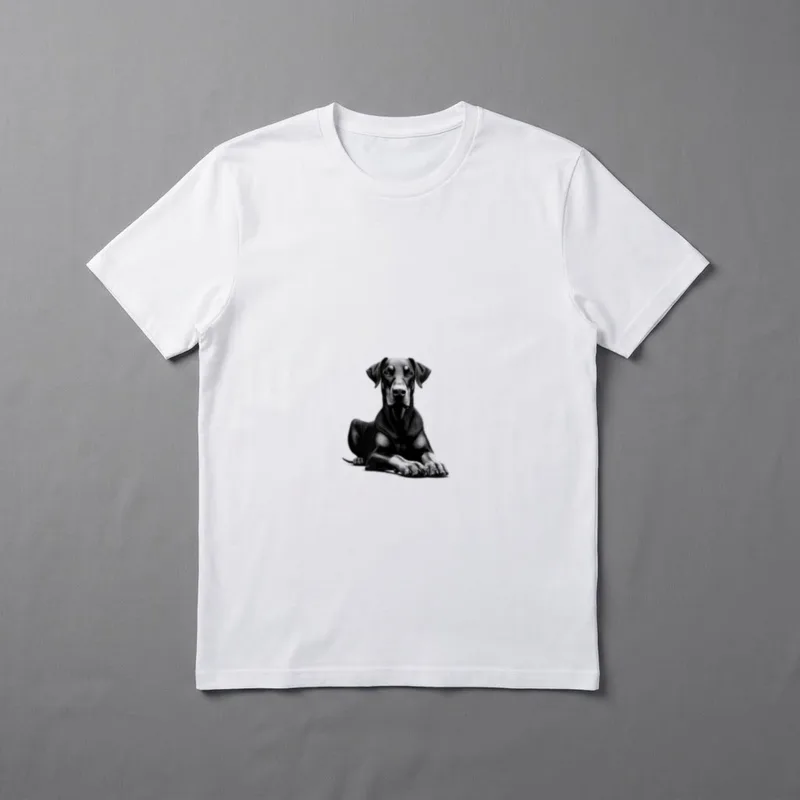 Cooler Dobermann mit Schlappohren T-Shirt – Klassisches T-Shirt in Schwarz