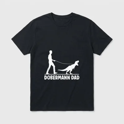 Dobermann Dad Dad T T-Shirt – Klassisches T-Shirt in Schwarz