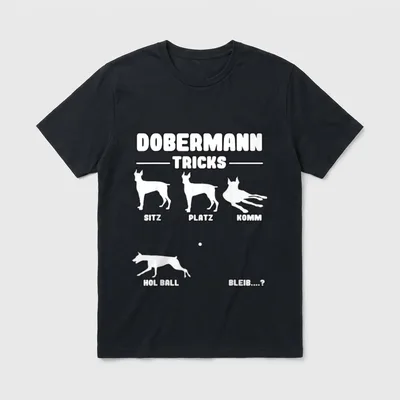 Witziges Hundehalter Dobermann Hunde T-Shirt – Klassisches T-Shirt in Schwarz