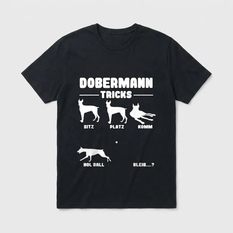 Witziges Hundehalter Dobermann Hunde T-Shirt – Klassisches T-Shirt in Schwarz