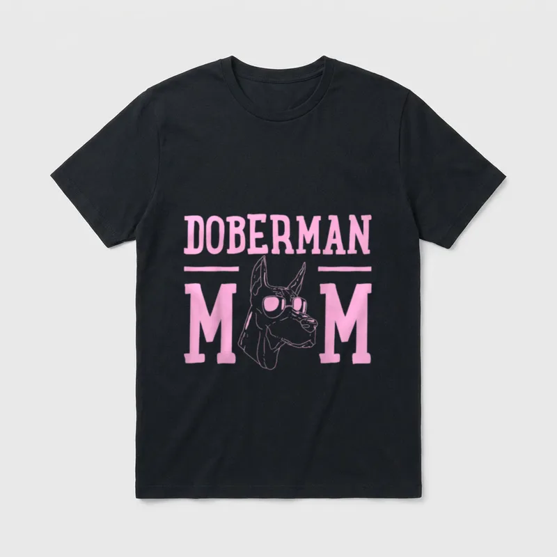 Dobermann Hund T-Shirt 0051 – Klassisches T-Shirt in Schwarz
