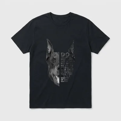 He Is Your Friend Dobermann T-Shirt – Klassisches T-Shirt in Schwarz