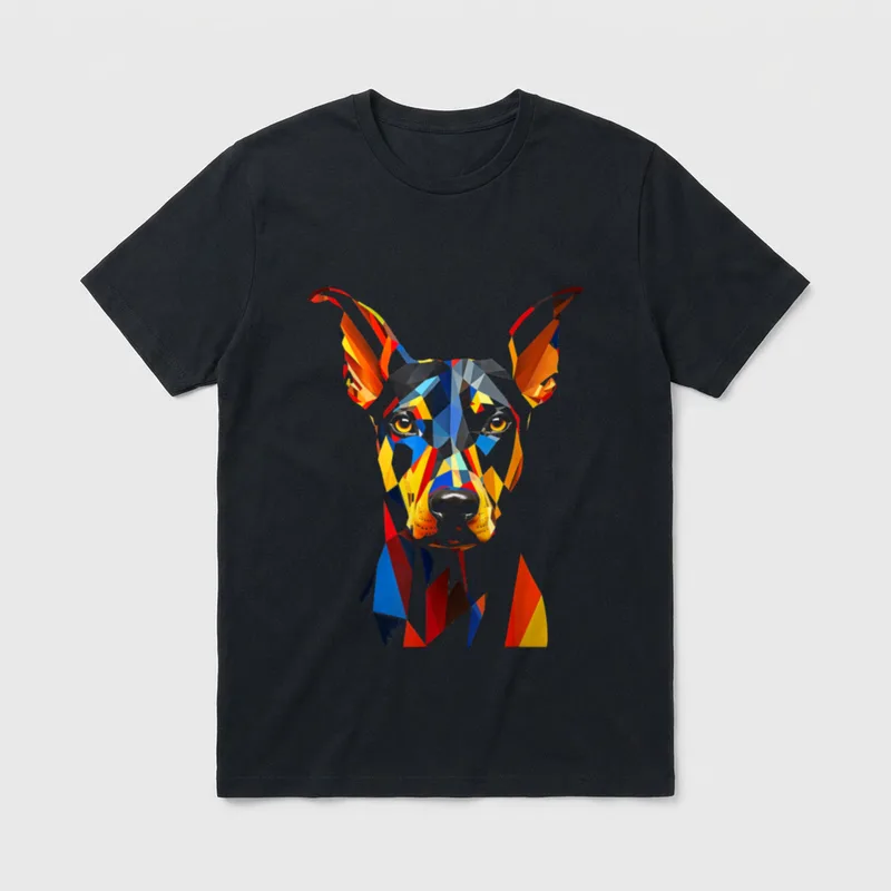 Dobermann Motiv Haustier Kunstwerk T-Shirt – Klassisches T-Shirt in Schwarz