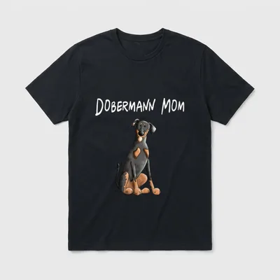 Dobermann Mama T fürs T-Shirt – Klassisches T-Shirt in Schwarz