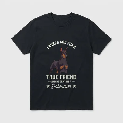 Dobermann Pinscher Dobermann Dobie T-Shirt – Klassisches T-Shirt in Schwarz