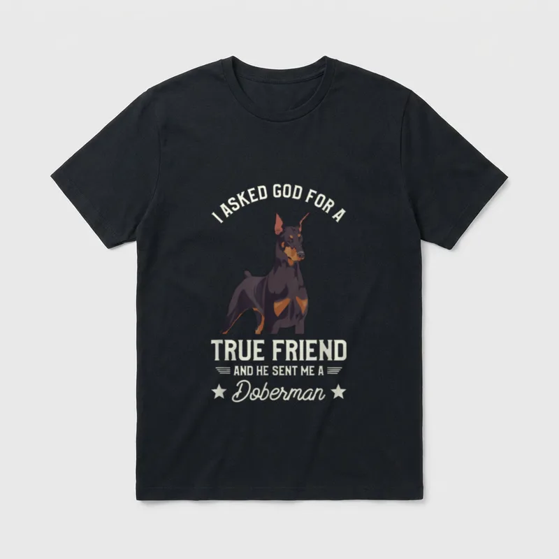 Dobermann Pinscher Dobermann Dobie T-Shirt – Klassisches T-Shirt in Schwarz