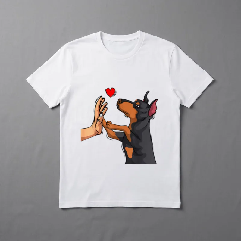 Dobermann Liebe Hunde Mama Frauchen T-Shirt – Klassisches T-Shirt in Schwarz