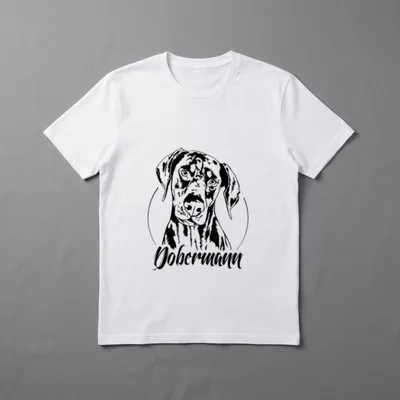 Dobermann Hund Hunde Portrait T-Shirt – Klassisches T-Shirt in Schwarz