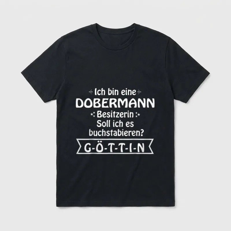 Dobermann Dobermann Hund T-Shirt 0084 – Klassisches T-Shirt in Schwarz