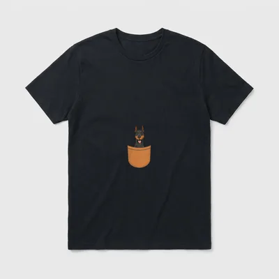 Dobermann Pinscher Hund Dobie T-Shirt – Klassisches T-Shirt in Schwarz