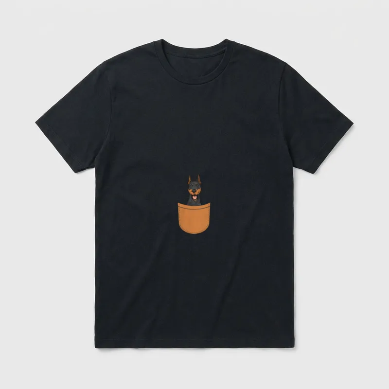 Dobermann Pinscher Hund Dobie T-Shirt – Klassisches T-Shirt in Schwarz