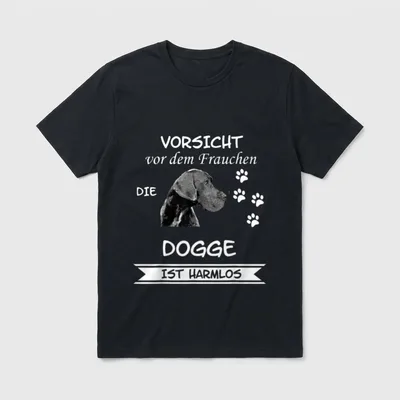 Vorsicht vor dem Frauchen Deutsche T-Shirt – Klassisches T-Shirt in Schwarz