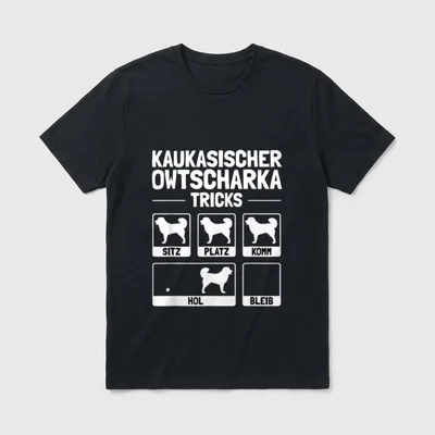 Lustiges Kaukasischer Owtscharka Hund T-Shirt – Klassisches T-Shirt in Schwarz