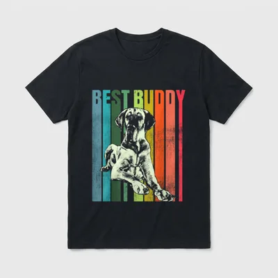 Vintage Deutsche Dogge Idee T-Shirt – Klassisches T-Shirt in Schwarz