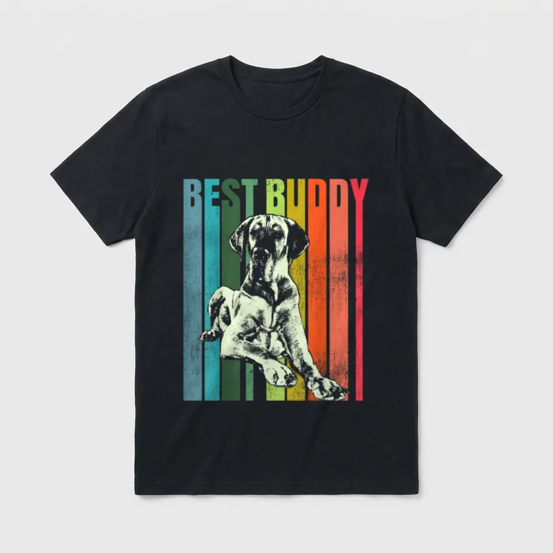 Vintage Deutsche Dogge Idee T-Shirt – Klassisches T-Shirt in Schwarz