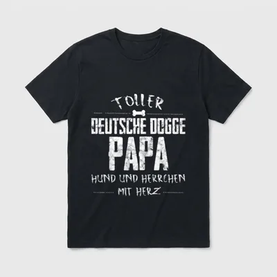 Toller Deutsche Dogge Papa T-Shirt – Klassisches T-Shirt in Schwarz