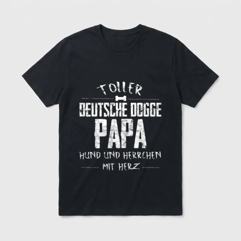 Toller Deutsche Dogge Papa T-Shirt – Klassisches T-Shirt in Schwarz