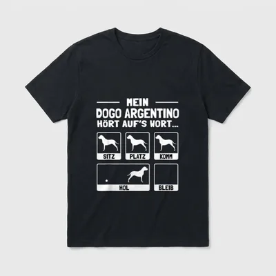 Dogo Argentino T-Shirt – Klassisches T-Shirt in Schwarz