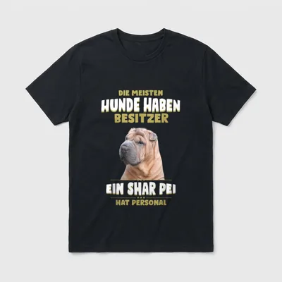 Shar Pei Shar Pei Hund T-Shirt – Klassisches T-Shirt in Schwarz