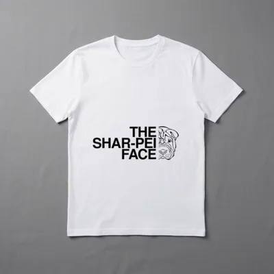 The Shar-Pei Face I T-Shirt – Klassisches T-Shirt in Schwarz