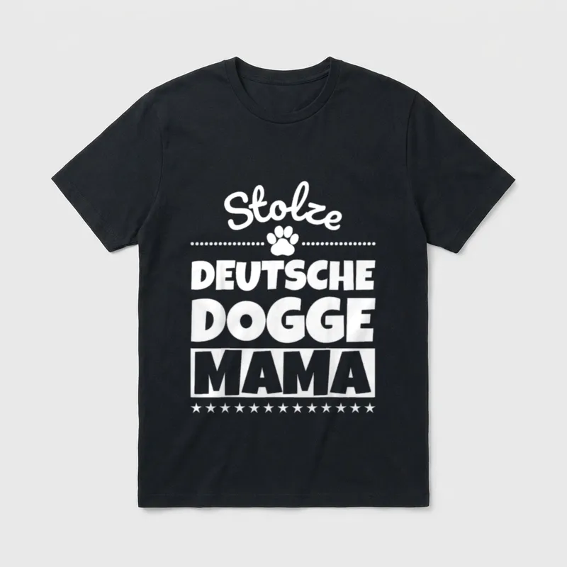 Stolze Deutsche Dogge Mama T-Shirt – Klassisches T-Shirt in Schwarz