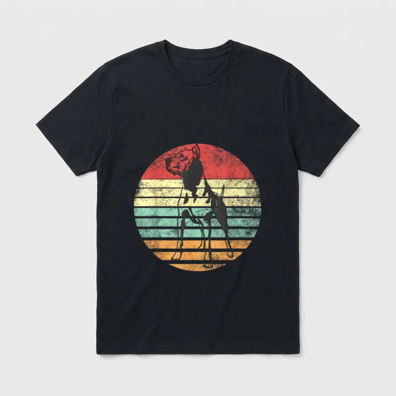 Dogo Argentino Vintage Retro T-Shirt – Klassisches T-Shirt in Schwarz