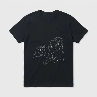 Deutsche Dogge Hund Deutscher T-Shirt 0050 – Klassisches T-Shirt in Schwarz