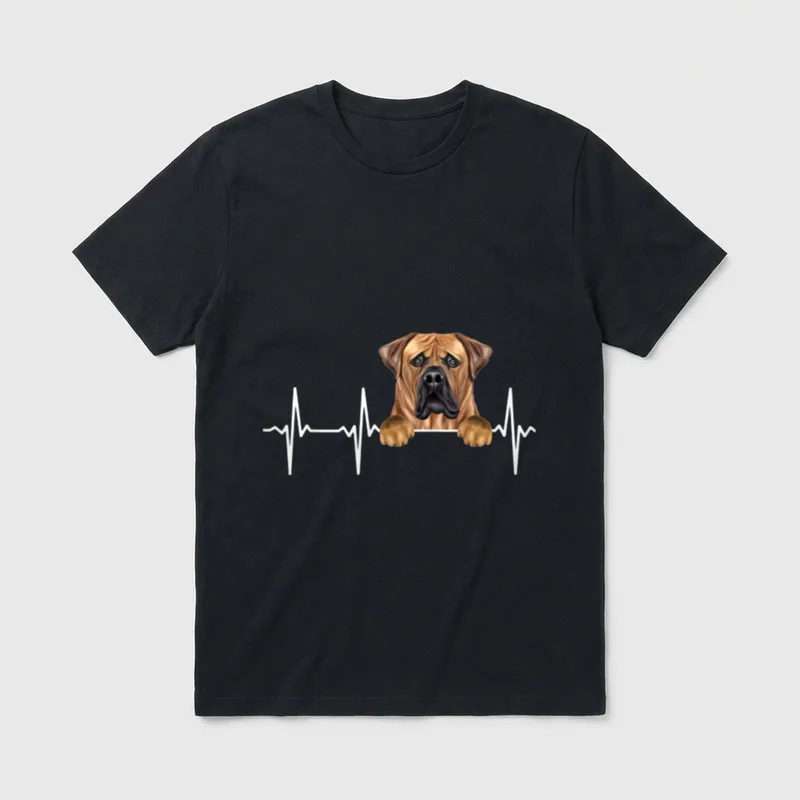 Lustiger Hunde-Herzschlag für Boerboel-Liebhaber T-Shirt – Klassisches T-Shirt in Schwarz