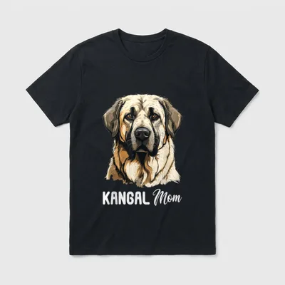 Kangal Mama Hund Kangal T-Shirt 0058 – Klassisches T-Shirt in Schwarz