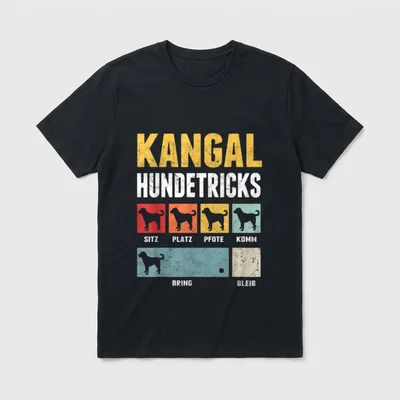 Kangal Hundetricks T-Shirt – Klassisches T-Shirt in Schwarz