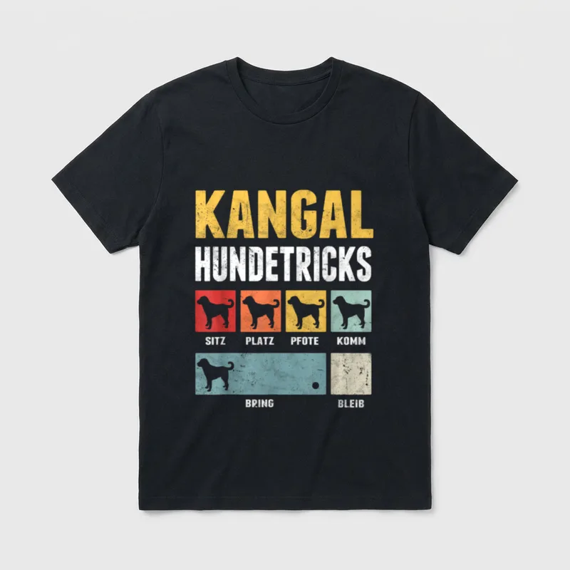 Kangal Hundetricks T-Shirt – Klassisches T-Shirt in Schwarz