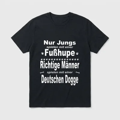 Deutsche Dogge Fußhupe Männer T-Shirt – Klassisches T-Shirt in Schwarz