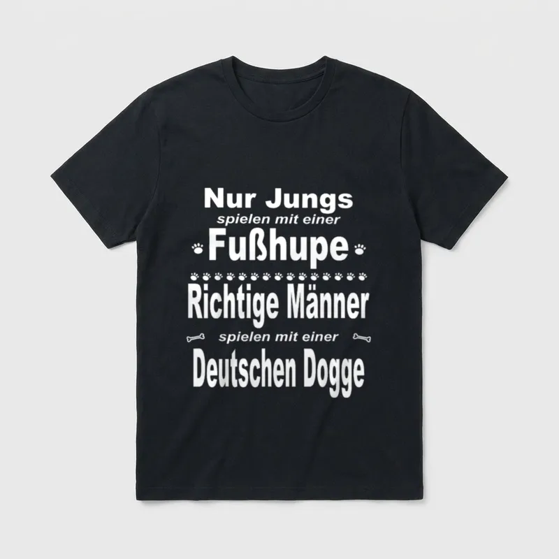 Deutsche Dogge Fußhupe Männer T-Shirt – Klassisches T-Shirt in Schwarz