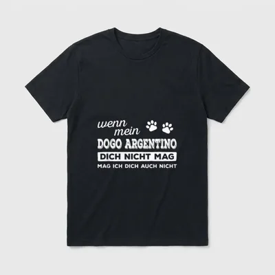 Dogo Argentino Doggen, Molosser & Herdenschutzhunde T-Shirt – Klassisches T-Shirt in Schwarz