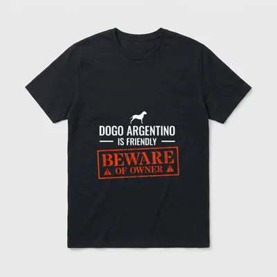 Dogo Argentino T-Shirt 0071 – Klassisches T-Shirt in Schwarz