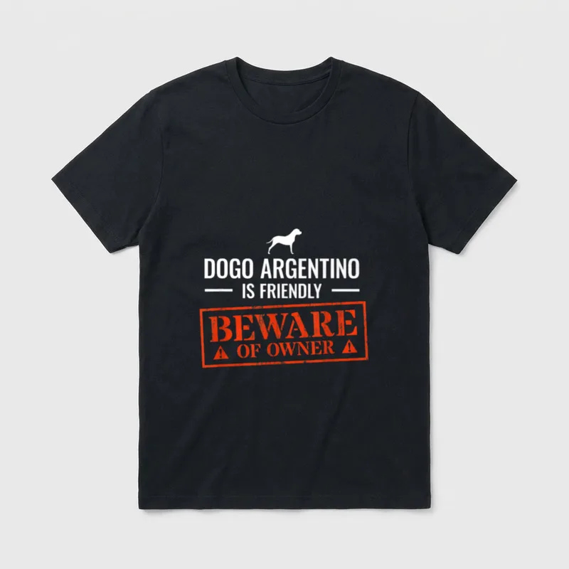 Dogo Argentino T-Shirt 0071 – Klassisches T-Shirt in Schwarz