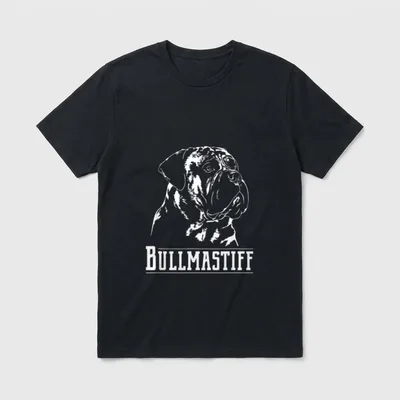 Bullmastiff Mastiff Hunde Hundeportrait T-Shirt – Klassisches T-Shirt in Schwarz