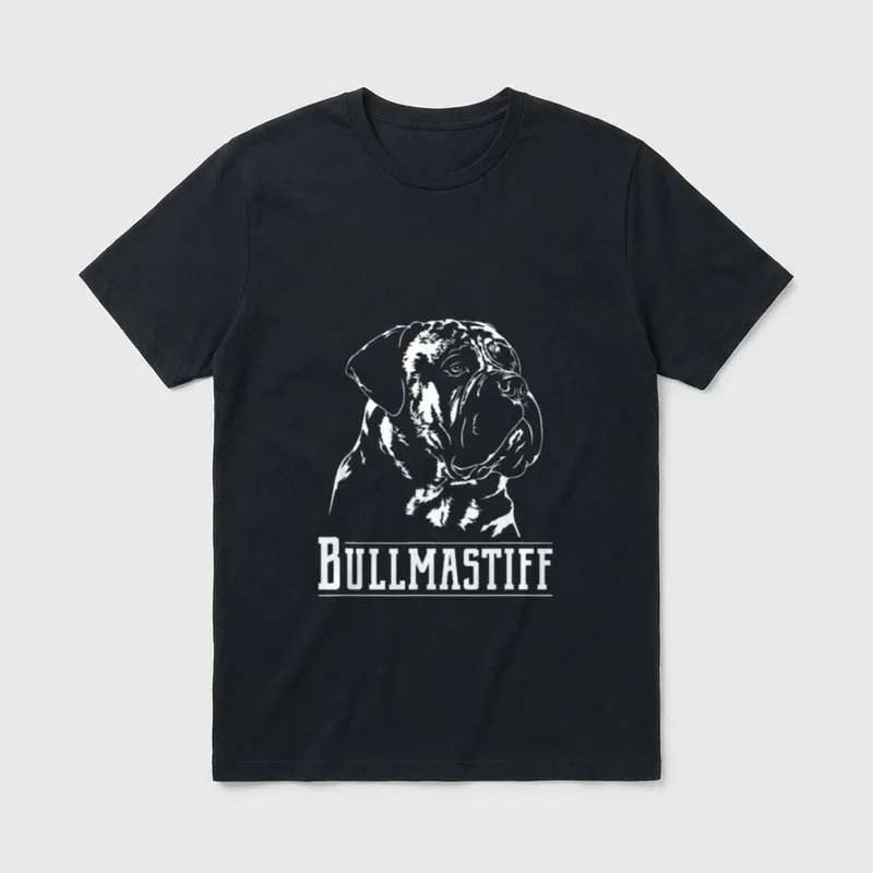 Bullmastiff Mastiff Hunde Hundeportrait T-Shirt – Klassisches T-Shirt in Schwarz