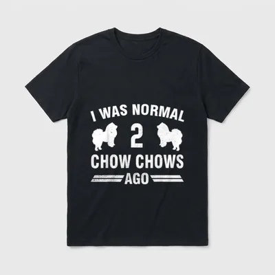 I Was Normal 2 Chow T-Shirt – Klassisches T-Shirt in Schwarz